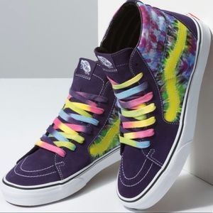 💟VANS TIE DYE SK-8 HI MULTI BRIGHT COLORS (RAINBOW) ULTRA CUSH BRAND NEW 🆕